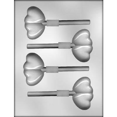 Double Heart Chocolate Sucker Mold