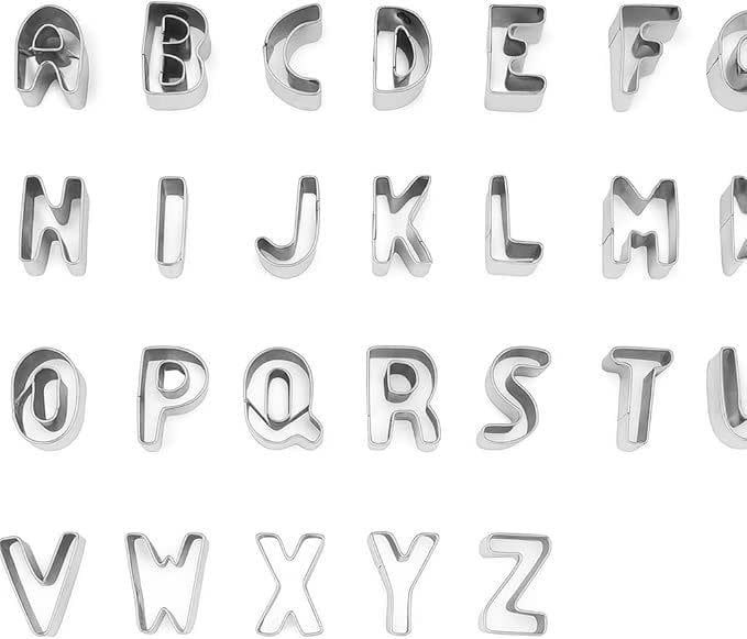 Mini Alphabet Cookie Cutter Set