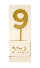 Gold Acrylic Number Pick 9