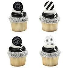 Black and White Birthday Rings