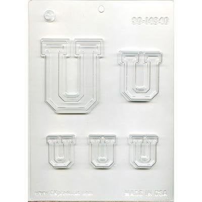 COLLEGIATE LETTER "U" CHOC MOLD