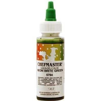 Neon Green Chefmaster Liqua-gel 2.3 ounce