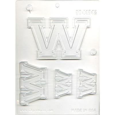 COLLEGIATE LETTER &quot;W&quot; CHOC MOLD