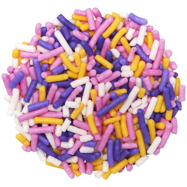 Spring Mix Jimmies (Pink, Yellow, White, Purple)