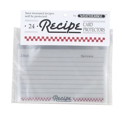 Recipe Card Protectors 3 X 5, set of 24