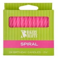 Spiral Candles (Pink)