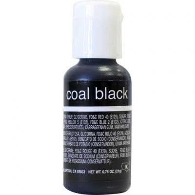 Coal Black Chefmaster Liqua-gel 3/4 ounce