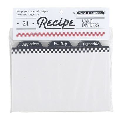 Recipe Dividers (24) 4 X 6