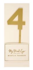 Gold Acrylic Number Pick 4