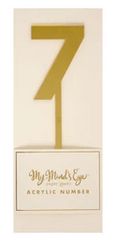 Gold Acrylic Number Pick 7