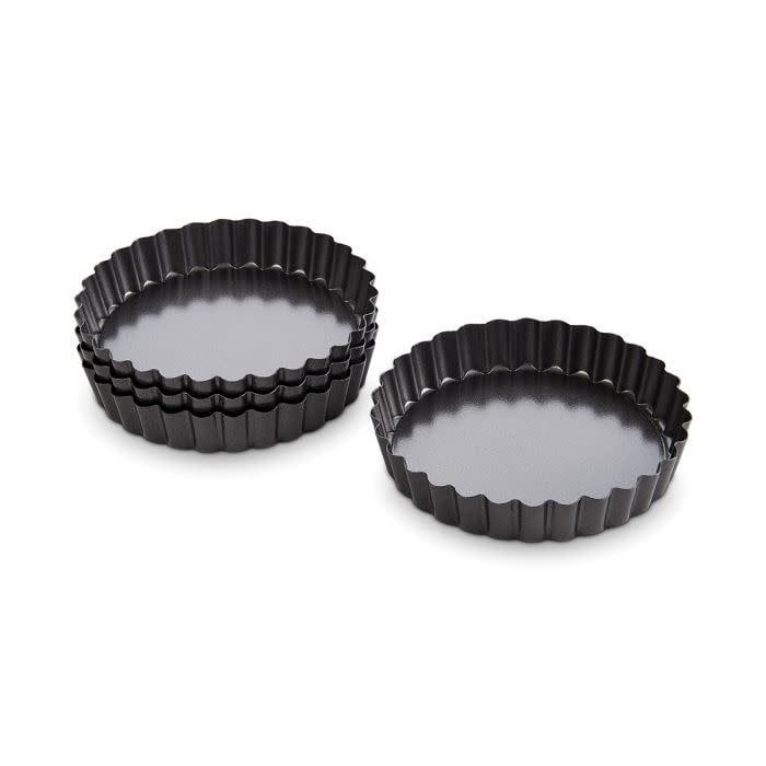 Non-Stick Round Quiche Pan, 4.25in(set of 4)