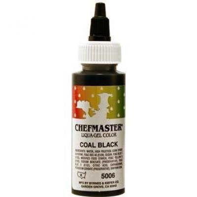 Coal Black Chefmaster Liqua-gel 2.3 ounce