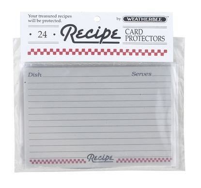 Recipe Card Protectors 4 X 6, set of 24