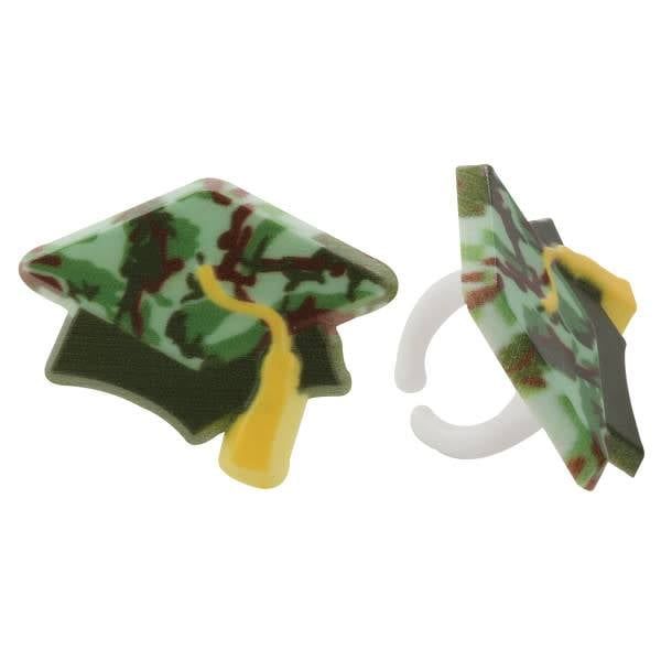 Camouflage Graduation Hat Rings (12/pkg)