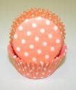 Peach Polka Dot Baking Cups (30-35ct)