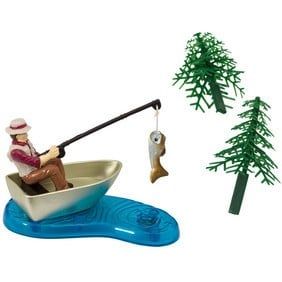 Fisherman With Action Fish Cake Topper