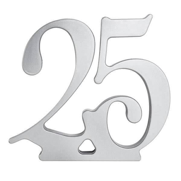 25th Anniversary Acrylic Cake Topper