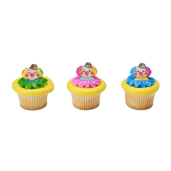 Jolly Clown Cupcake Rings (12 per pkg)