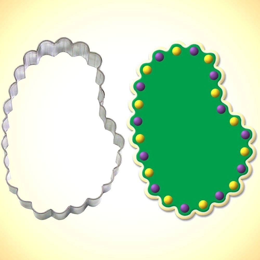 Mardi Gras Beads Cookie Cutter (4 in)