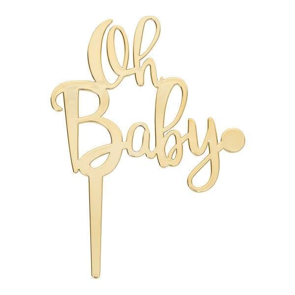 Oh Baby Candle Holder Cake Topper