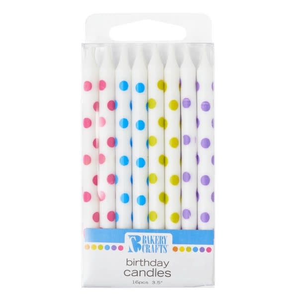 White Polka Dots Assorted Candles