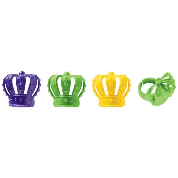 Mardi Gras Crown Cupcake Rings (12ct)