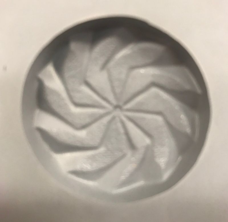 Round Pinwheel Mint Mold