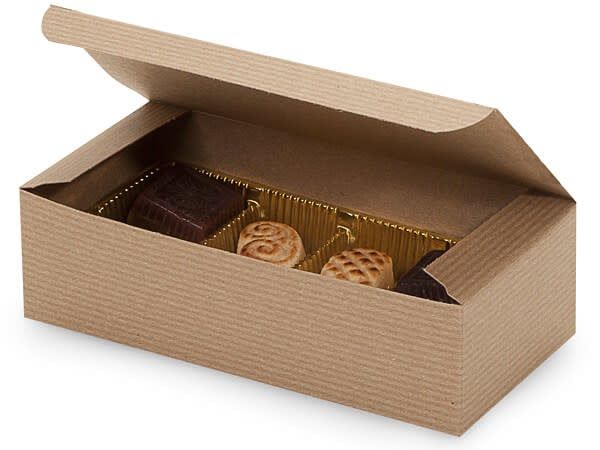 Kraft Pinstripe Candy Box (1 lb.)