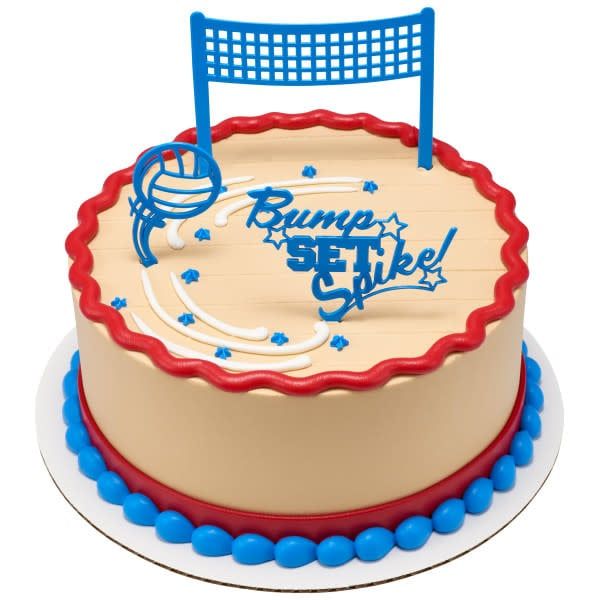 Bump Set Spike Volleyball Cake Topper Set