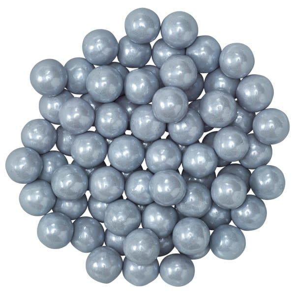 Silver Shimmer Candy Beads (7mm)