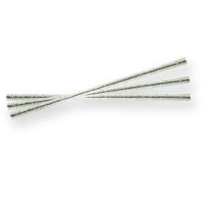 Silver Glitter Twist Ties (4") - 25ct