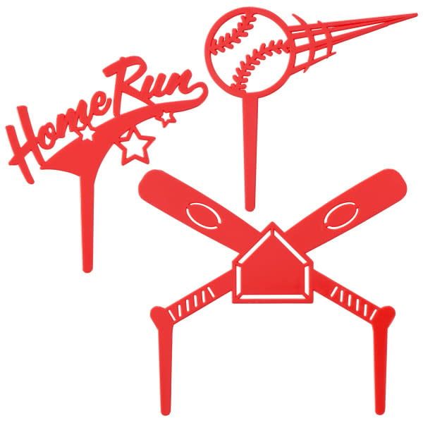 Baseball Cake Topper Set