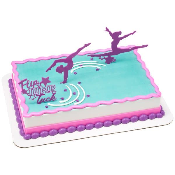 Flip Jump Tuck Tumbling Cake Topper Set