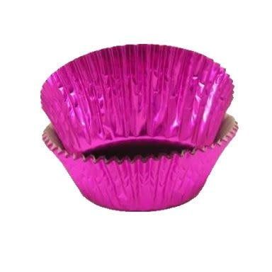 Mini Hot Pink Foil Baking Cup (40-50ct)