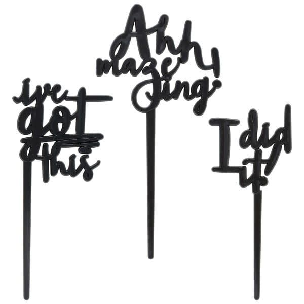 Inspirational Grad Cake Skewers (3ct)