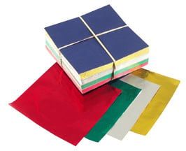 GOLD Christmas Assortment Foil Squares (5") - 125ct