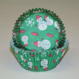 Snowman Green Baking Cups (30-35ct)