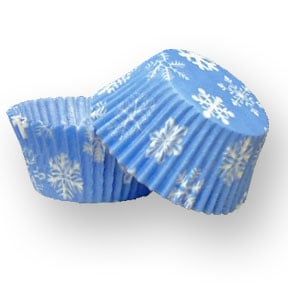 Blue Snowflake Baking Cups (30-35ct)