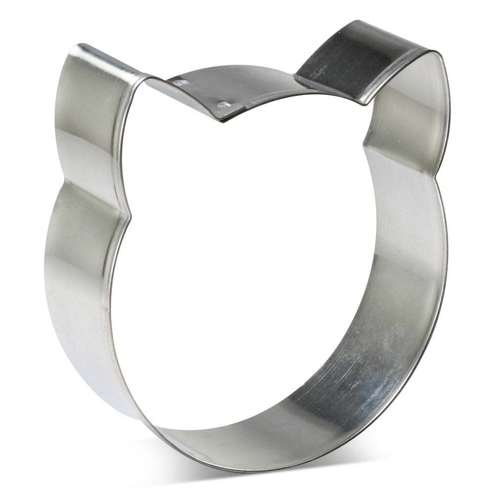 Round Cat Face Cookie Cutter (3.5")