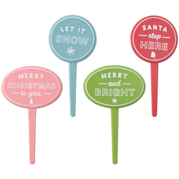 Christmas Assortment Cupcake Picks(12/pkg)