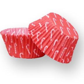Red Candy Cane Baking Cup (30-35ct)