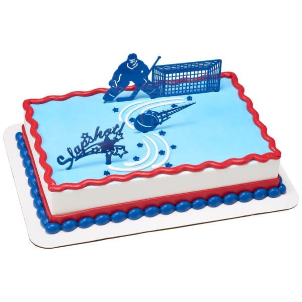 Hockey Slapshsot Cake Topper