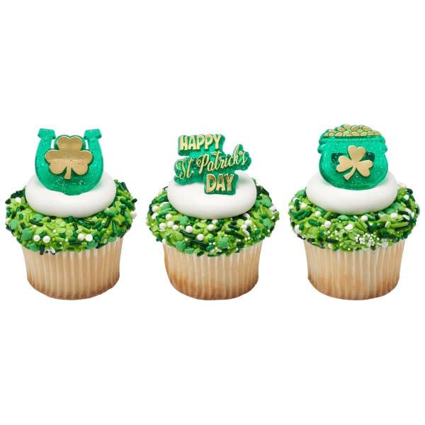Pot of Gold Assorted Cupcake Rings (12ct)