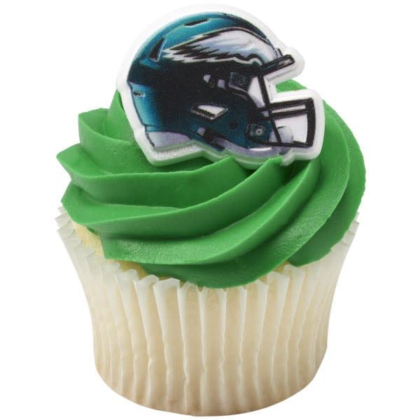 Philadelphia Eagles Helmet Cupcake Rings (12/pkg)
