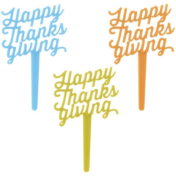Happy Thanksgiving Cupcake Picks (12/pkg)