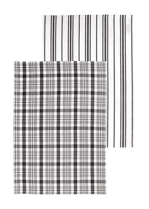 Farmhouse Towels - Black (Set of 2)