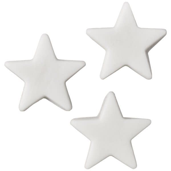 White Stars - Sugarpaste (12 ct)