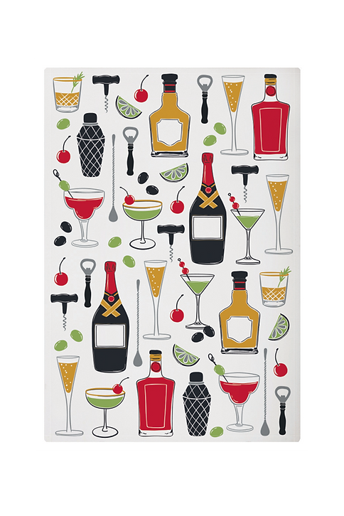 Designer Print Towel (Cocktails)