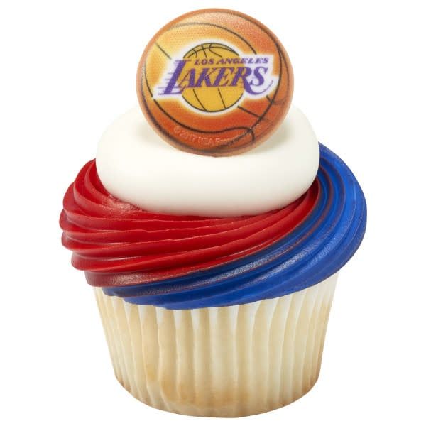 Los Angeles Lakers NBA Team Cupcake Rings (12 Count)