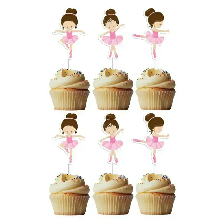 Ballet Cupcake Topper - 6 Count